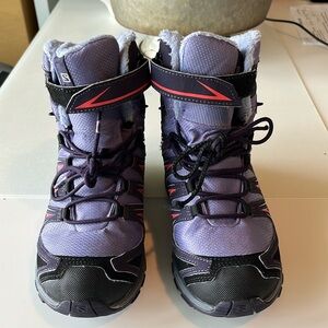 Salomon Kids XA Pro 3D Winter Hiking Boot (Purple/Black)